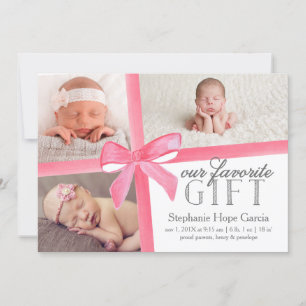 Our Favourite Gift Birth Announcement First Holida