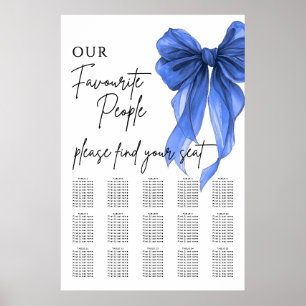 Our Favourite People Bow Wedding Seating Chart