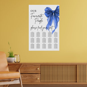 Our Favourite People Bow Wedding Seating Chart