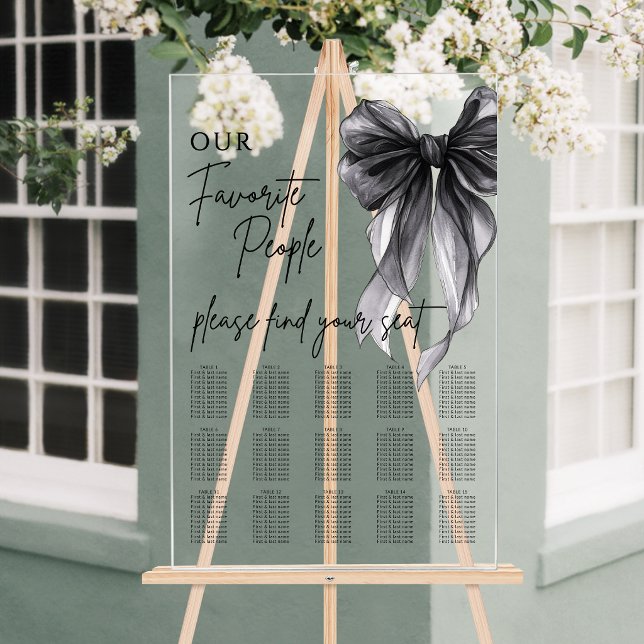 Our Favourite People Bow Wedding Seating Chart (Creator Uploaded)