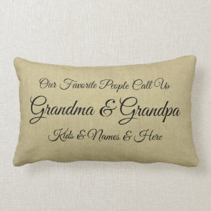 Our Favourite People Call Us Grandma Grandpa Lumbar Cushion