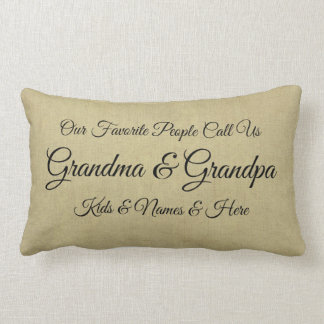 Our Favourite People Call Us Grandma Grandpa Lumbar Cushion