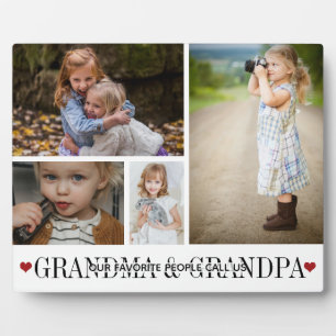 Our Favourite People Call Us...  Grandparents Gift Plaque