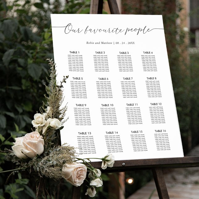 Our Favourite People Wedding Seating Chart Sign (Creator Uploaded)