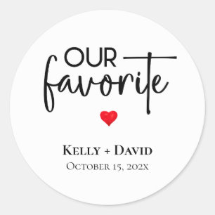 Our Favourite Wedding Favour Stickers for Treat Ba