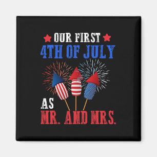 Our First 4th Of July As Mr Mrs Patriot Couple Hus Magnet