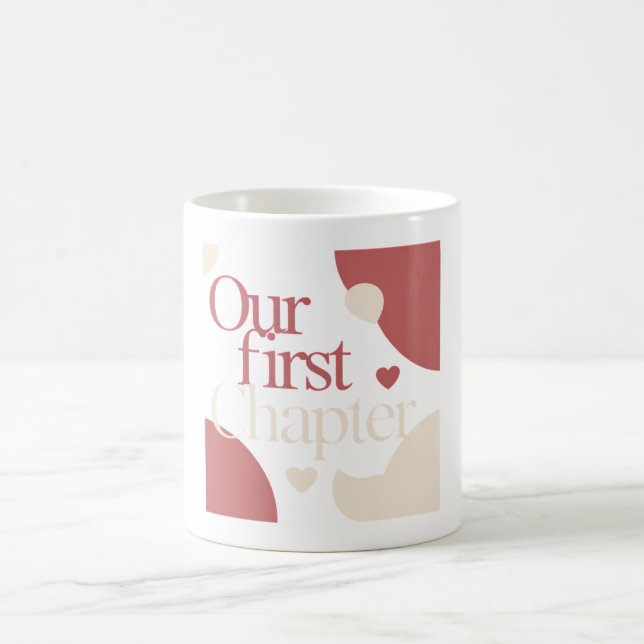 Our First Chapter – Minimal Valentine's Day Quote Coffee Mug (Center)