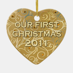 Our First Christmas 2011 Ceramic Ornament