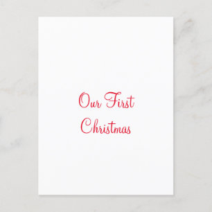 Our first Christmas add name family photo  Postcard