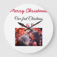 Our first Christmas add name photo wedding engaged