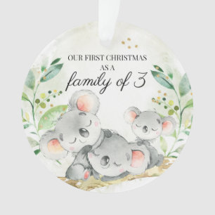 Our First Christmas As A Family of 3 Koala Bear Ornament