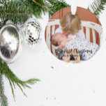 Our First Christmas As A Family Of 4 Ornament<br><div class="desc">Our first Christmas as a family of four ornament featuring custom photo and year. Photo template via Pixabay licensed under CC0 and must be replaced with your own photo</div>