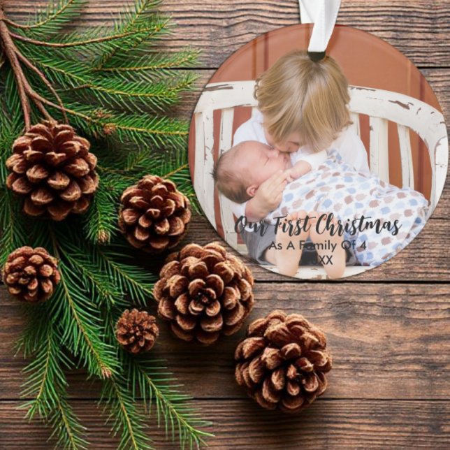 Our First Christmas As A Family Of 4 Ornament (Creator Uploaded)