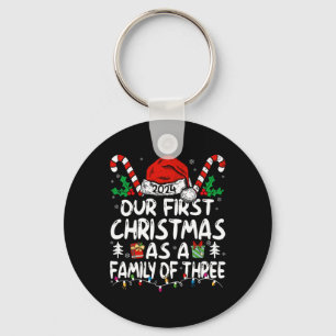 Our First Christmas As A Family Of Three 2024 New Key Ring