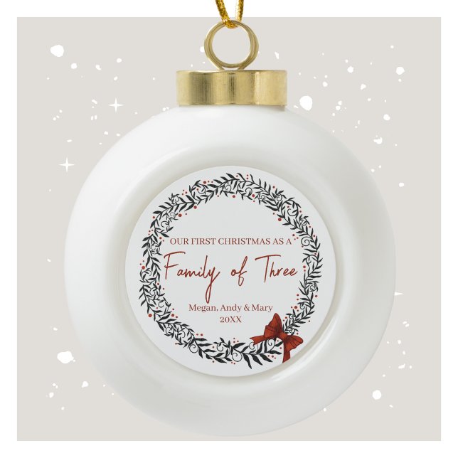 Our First Christmas as a Family of Three Ornament (Our First Christmas as a Family of Three Ornament)