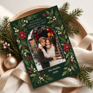 Our First Christmas as a Family of Two Photo Holiday Card