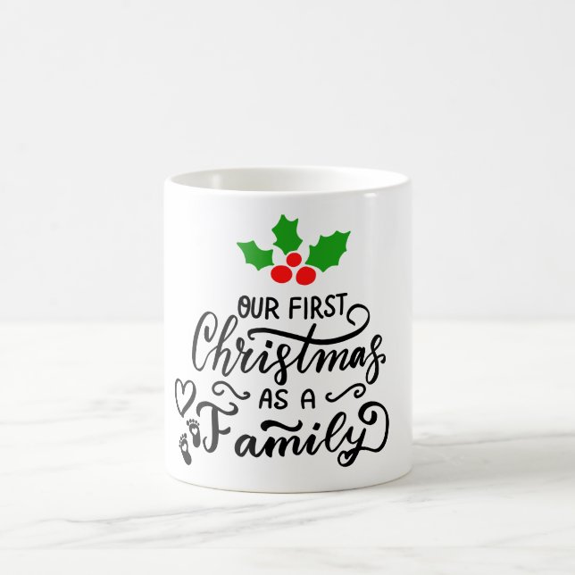 Our First Christmas As Family Christmas Coffee Mug (Center)