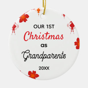 Our First Christmas as Grandparents Ceramic Ornament