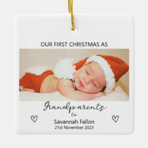 Our First Christmas as Grandparents Ceramic Ornament