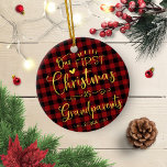 Our First Christmas As Grandparents Cute Rustic Ceramic Ornament<br><div class="desc">Our First Christmas As Grandparents Cute Rustic</div>