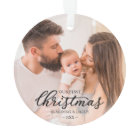 Our First Christmas as Mom and Dad Baby Photo