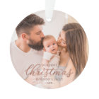 Our First Christmas as Mom and Dad Rose Gold Foil