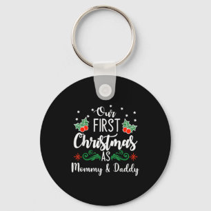 Our First Christmas As Mommy And Daddy  Key Ring