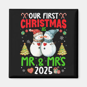 Our First Christmas As Mr & Mrs 2025 Couple Ma Magnet