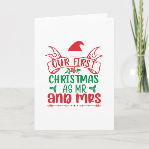 Our First Christmas As Mr And Mrs-christmas-funny Card