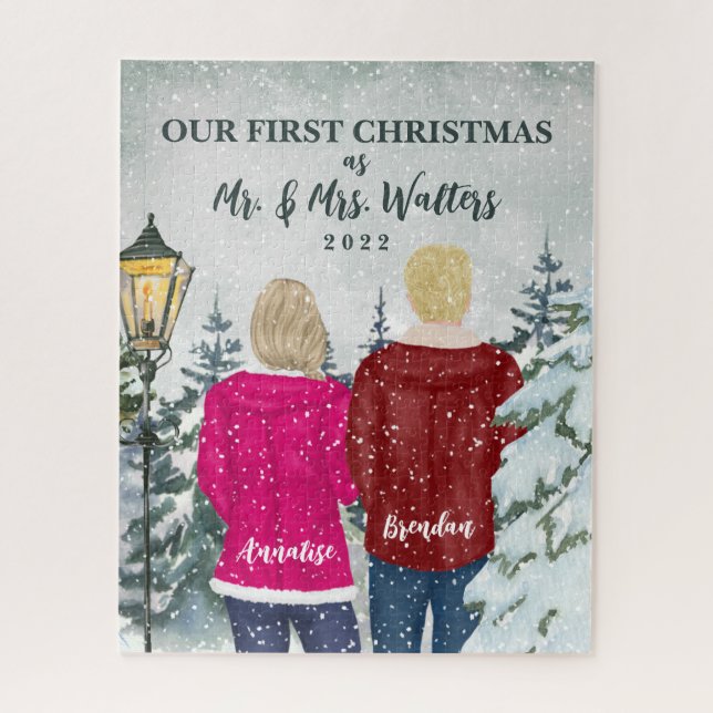 Our First Christmas as Mr and Mrs Married Jigsaw Puzzle (Vertical)