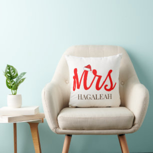 Our First Christmas as Mr. and Mrs. Newlywed Cushion