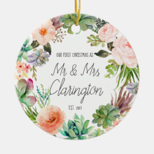 Our First Christmas as Mr and Mrs Ornament
