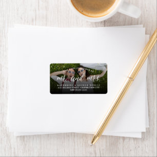 Our First Christmas As Mr And Mrs Photo Address Label
