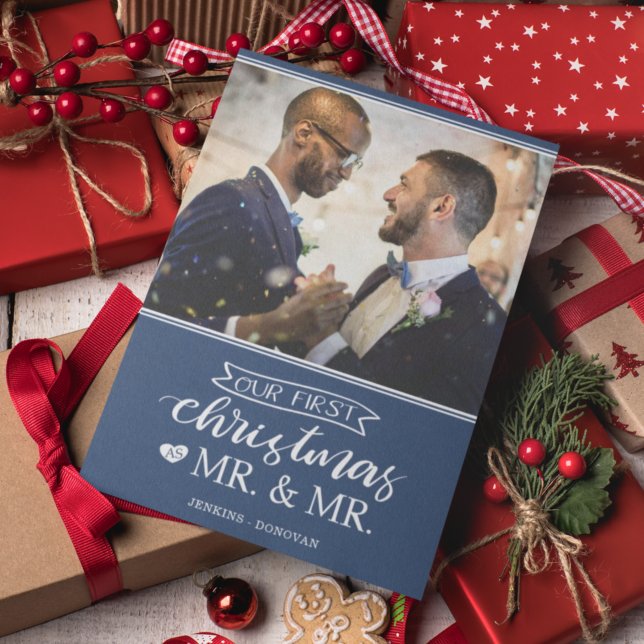 Our first Christmas as mr & mr gay wedding Holiday Card (Creator Uploaded)