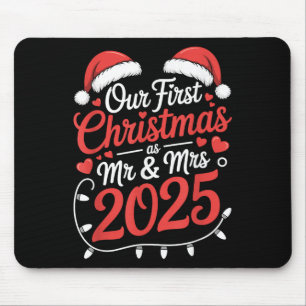 Our First Christmas As Mr Mrs 2025 Married Couples Mouse Pad
