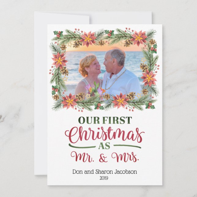 Our First Christmas as Mr. & Mrs. - Custom Photo (Front)