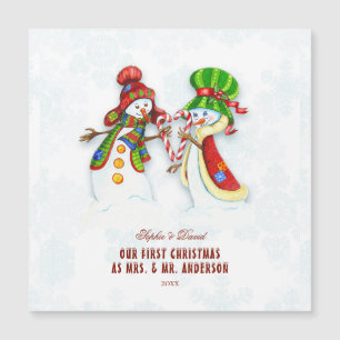 Our First Christmas As Mr. & Mrs.Cute Snowman