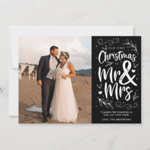 Our First Christmas As Mr. & Mrs. Holiday Card