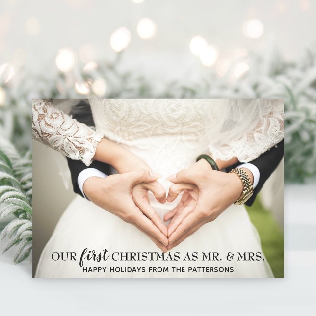 Our First Christmas As Mr. & Mrs. Holiday Card (Creator Uploaded)