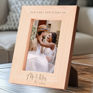 Our First Christmas As Mr Mrs Personalised Wedding Etched Frames