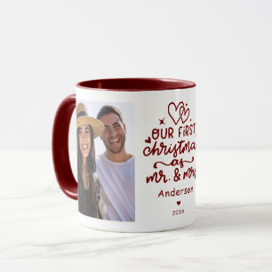 Our First Christmas As Mr. & Mrs. Photo Christmas Mug