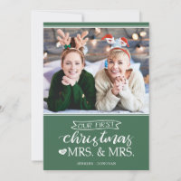 Our first Christmas as mrs & mrs lgbt Holiday Card
