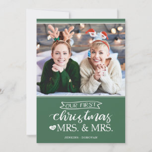 Our first Christmas as mrs & mrs lgbt Holiday Card