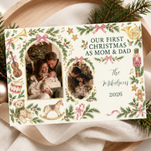 Our First Christmas as Mum & Dad Photo Holiday Card
