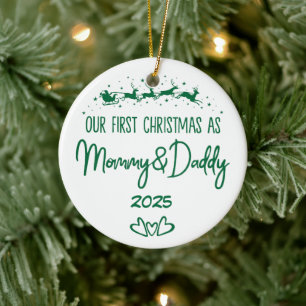 Our First Christmas As Mummy & Daddy Ceramic Ornament