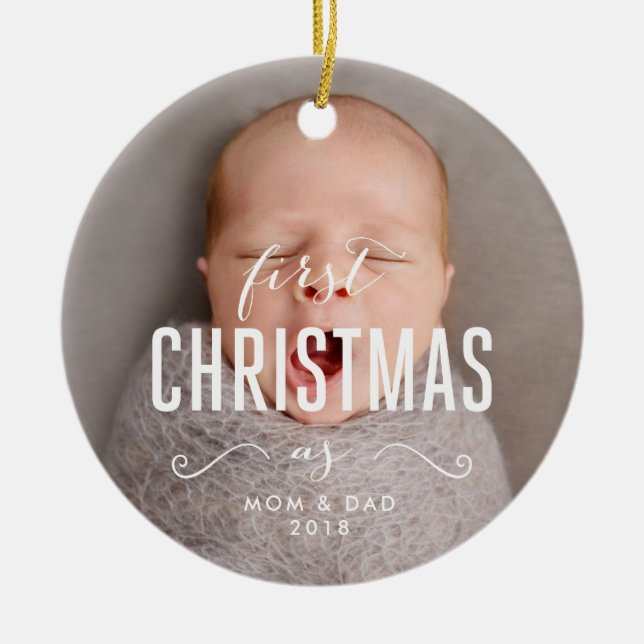 Our First Christmas as Parents Ornament (Front)