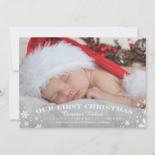 Our First Christmas Birth Announcement Card