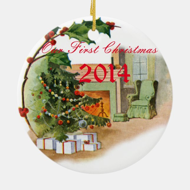 Our First Christmas Ceramic Ornament (Back)