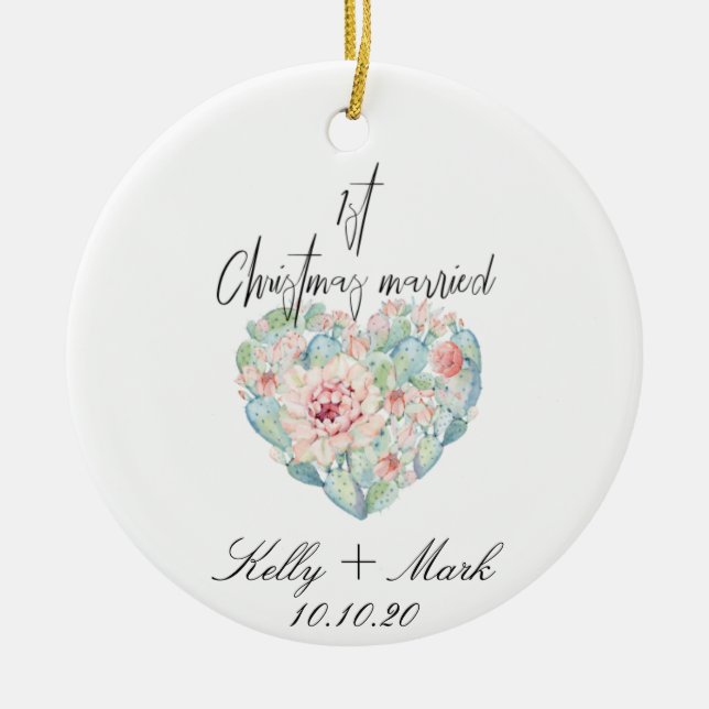 Our First Christmas Ceramic Ornament (Front)