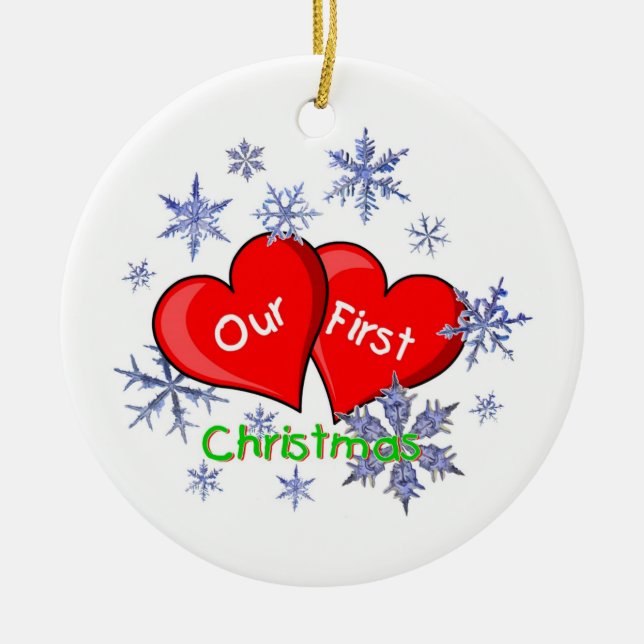 Our First Christmas Ceramic Tree Decoration (Front)